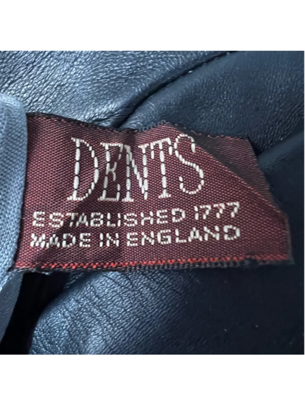 Vintage DENTS Britain buttery soft dark blue leather silk lined gloves 6.5